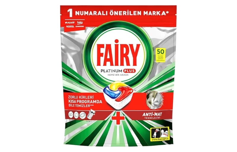 Fairy Platinum Plus 50’li Bulaşık Makinesi Tableti 285 TL!