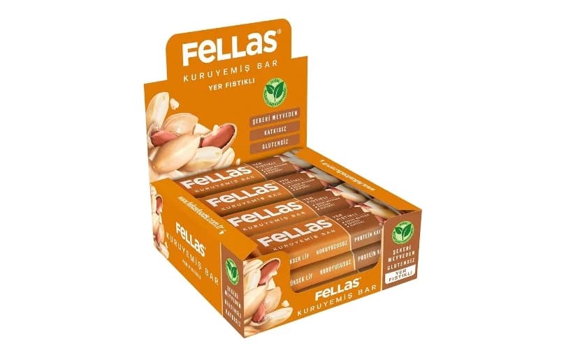 Fellas Yer Fıstıklı Kuruyemiş Bar 12x30g 254,59 Tl