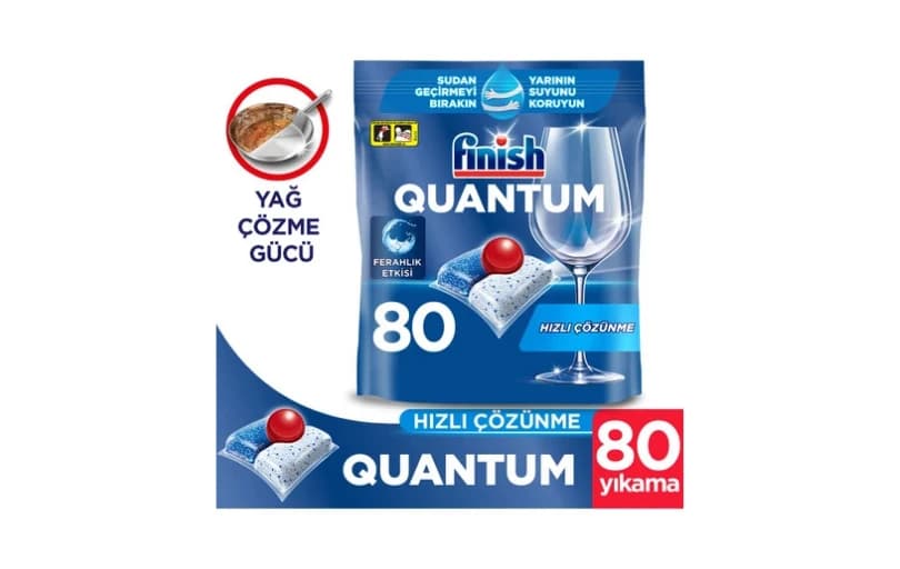 Finish Quantum 80 Kapsül Bulaşık Makinesi Deterjanı Tableti 495 Tl