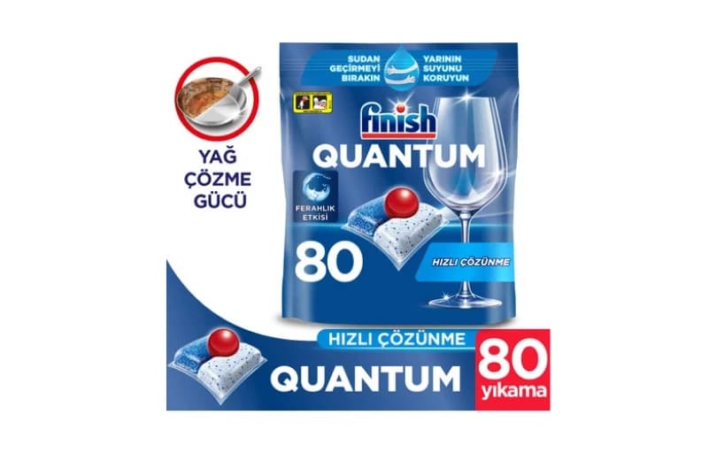 Finish Quantum 80 Kapsül Bulaşık Makinesi Deterjanı Tableti 495tl