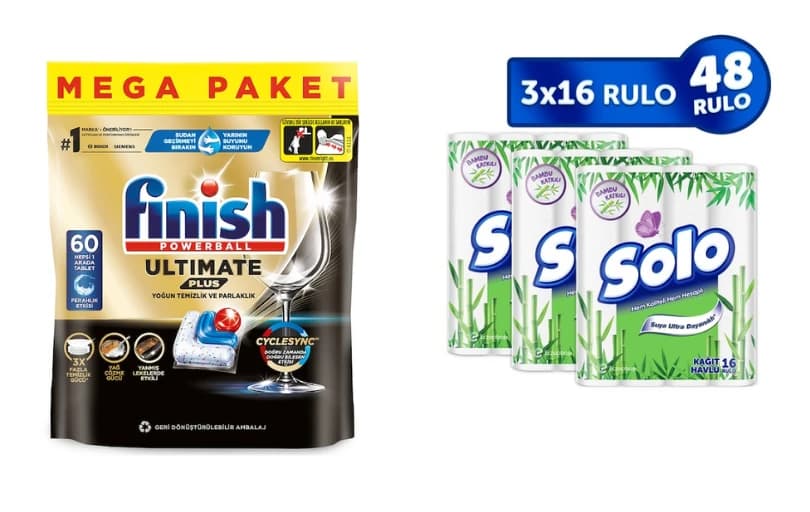 Finish Ultimate Plus Bulaşık Makinesi Deterjanı 60 Tablet - 299 TL