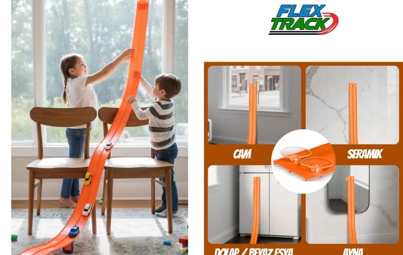 Flex Track Yarış Pisti Vantuzlu 4.5 Metre - 999 TL