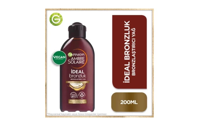 Garnier Ambre Solaire İdeal Bronzluk 200 Ml Bronzlaştırıcı Yağ 90tl (6 Ayın En Düşük Fiyatı)
