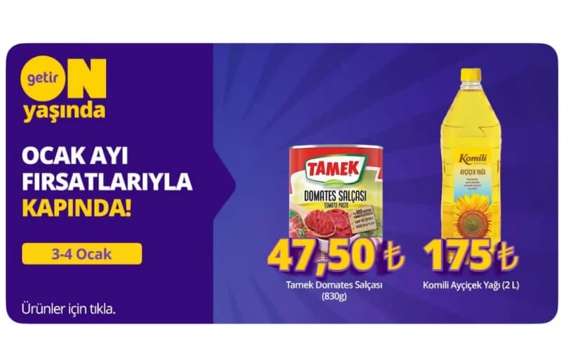 Getir Büyükte Komili 2lt Ayçiçek Yağ 175₺