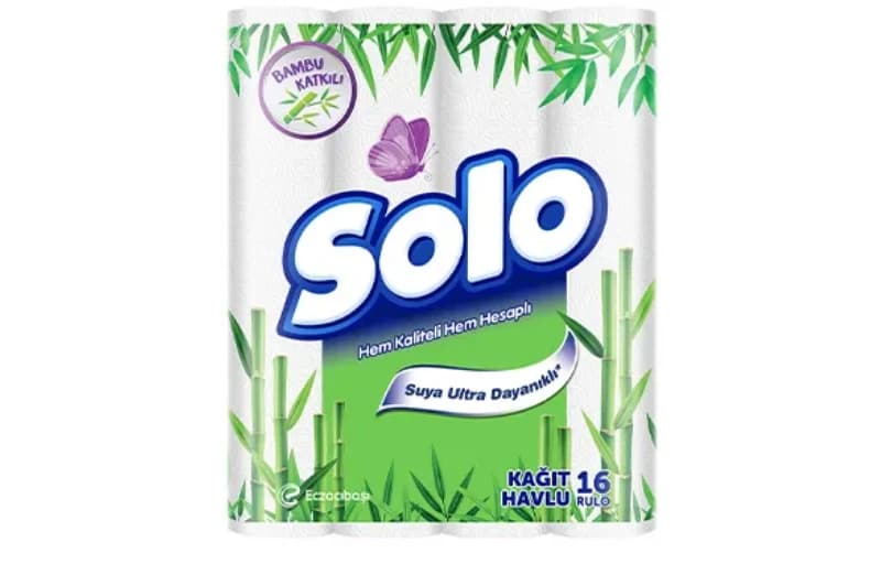 Getir'de 16'lı Solo Kağıt Havlu Bambu Katkılı 200 TL (Adet Fiyat 12,5 TL)