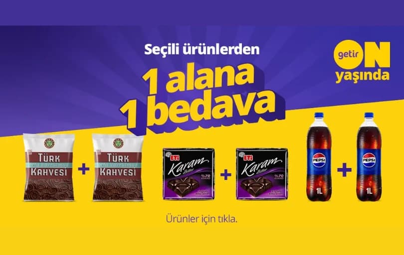 Getir'de 2 Al 1 Öde Kampanyası Aktif (Süt Ürünleri, Çikolata ve Dahası)