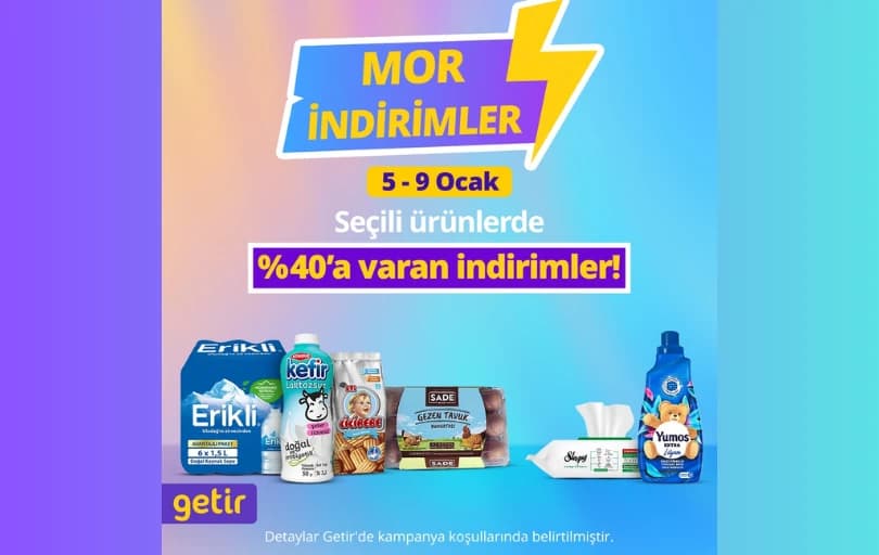 Getir'de %40'a Varan İndirim Fırsatları Başladı
