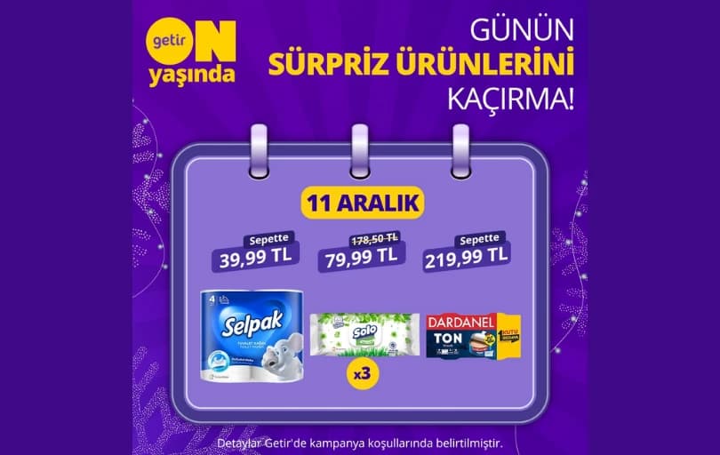 Getir'de Günün İndirimleri Başladı (Tuvalet Kağıdı - Islak Havlu - Ton Balığı)