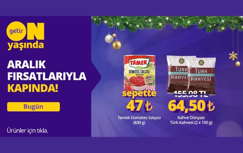 Getir'de Halk Gününe Özel Fırsatlar (Salça, Kahve vb.)