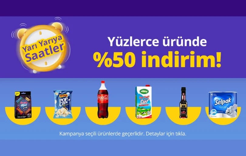 Getir'de Yüzlerce Üründe %50 İndirim Fırsatı