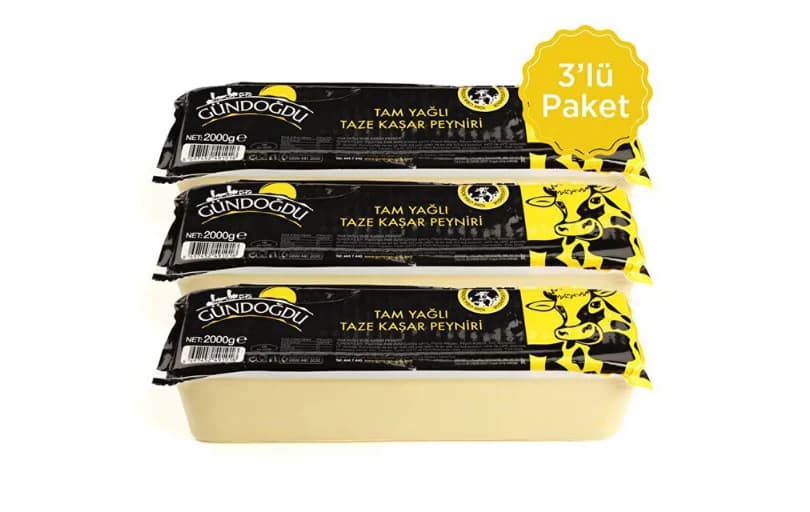 Gündoğdu Taze Kaşar Peynir 2 kg x 3 adet 1749 TL
