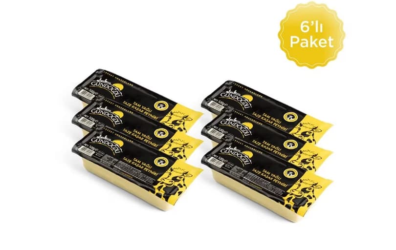 Gündoğdu Taze Kaşar Peynir 500gr 6'lı - 928 TL