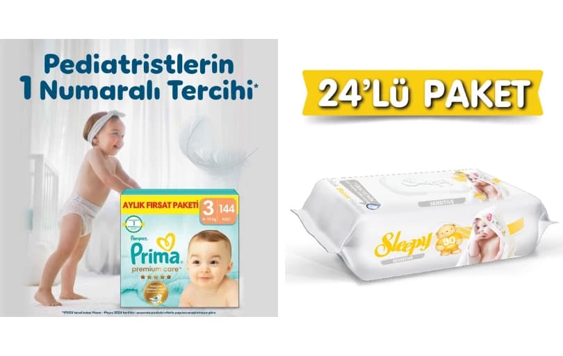 HB'de Seçili Bebek Bezi ve Islak Mendillerde 2. Ürün %50 İndirimli
