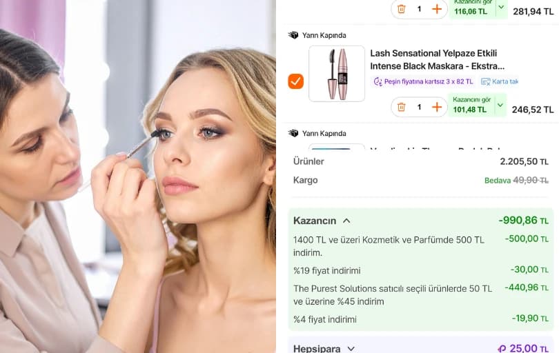 Hepsiburada Kozmetik Ürünlerinde 1400 TL'ye 500 TL İndirim Fırsatı