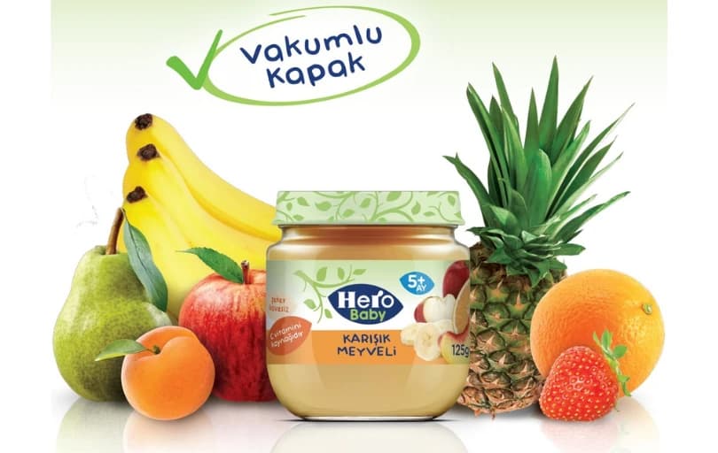 Hero Baby Karışık Meyve Püreli Kavanoz Mama 125G - 34 TL (4 Adet Alımda 26 TL)