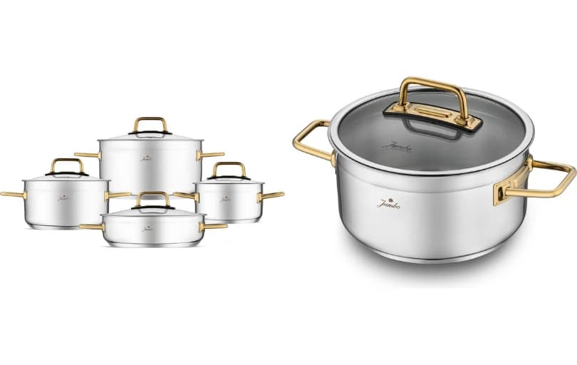 Jumbo Modena 8 Parça Titanyum Gold Tencere Seti 7.199 TL