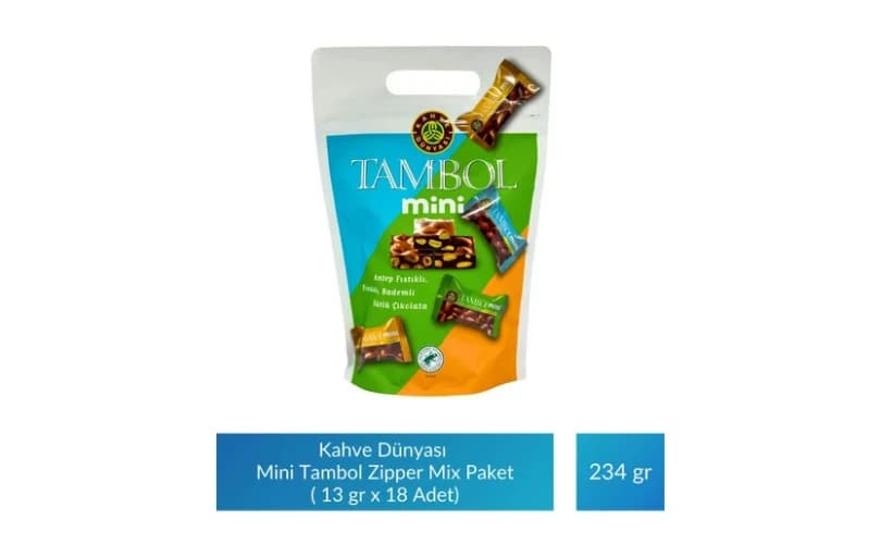 Kahve Dünyası Mini Tambol Zipper Mix Paket 13 Gr X 18 Adet 235tl (6 Ayın En Düşük Fiyatı)