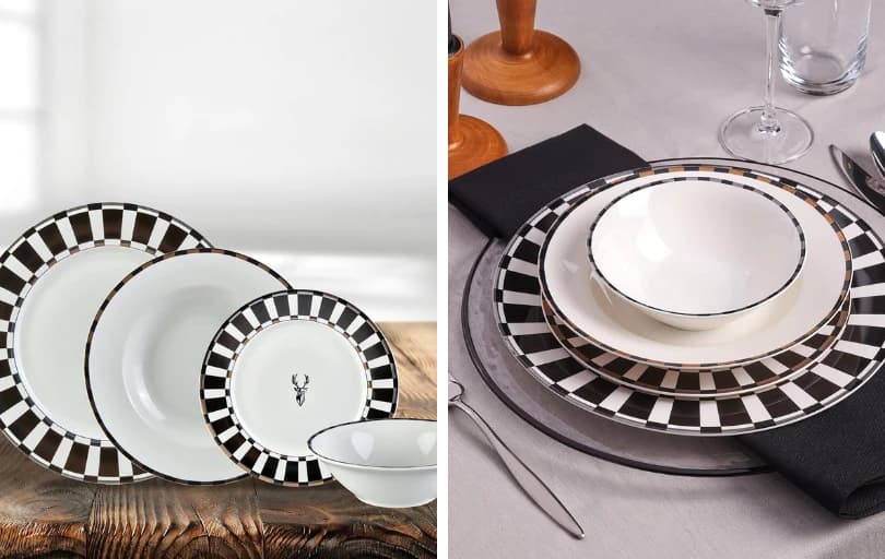 Karaca Aries Siyah 24 Parça Porselen Yemek Takımı (6 Kişilik) 3.293TL