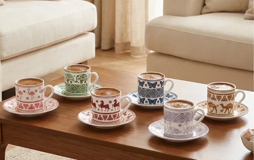 Karaca Teri 6 Kişilik Kahve Fincanı 90 ml 599₺