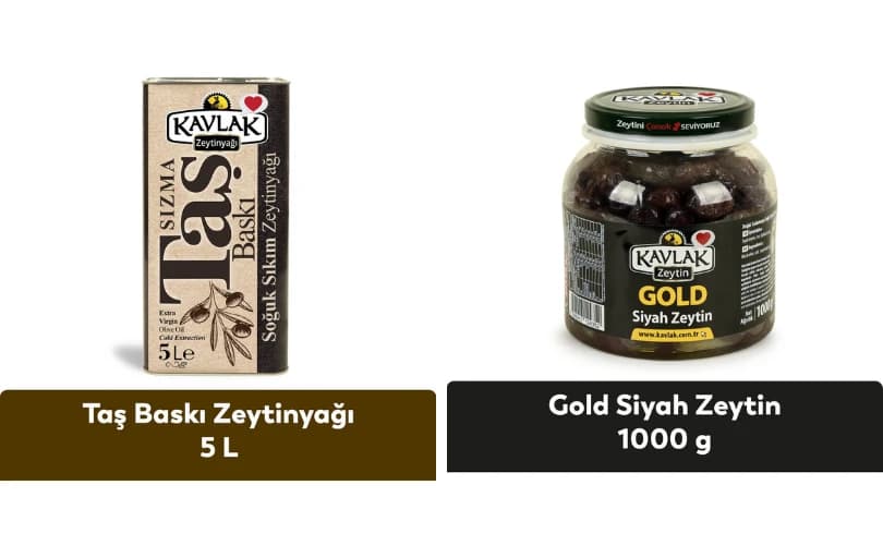 Kavlak Zeytin ve Zeytinyağı %30'a Varan İndirim