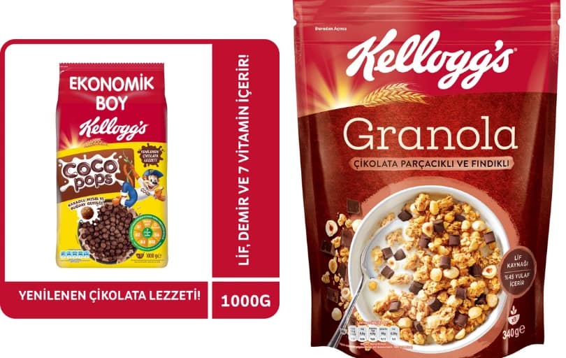 Kellogg's Markalı Ürünlerde 3 Al 2 Öde!