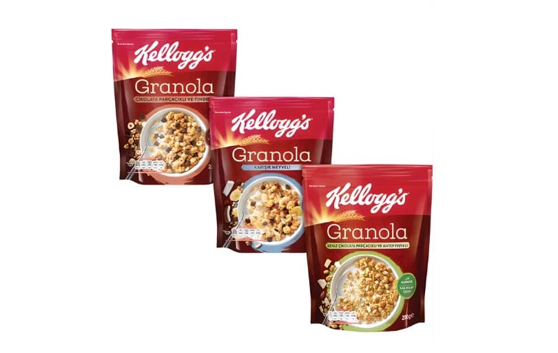 Kellogg's Ürünlerinde %30 İndirim! Kellogg’s 3’lü Granola Paketi 309 TL)