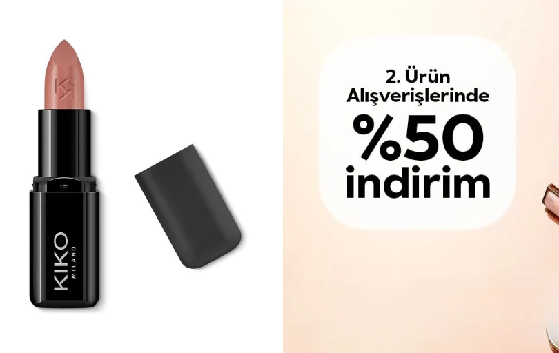 Kiko Milano'da 2. Ürün %50 ve 1500 TL'ye 300 TL Kupon