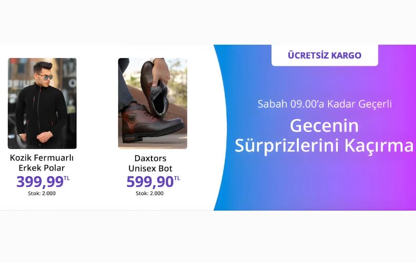Kışa Hazırlık Kozik Polar 399 TL + Daxtors Bot 599 TL