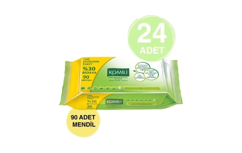 Komili Komili Islak Havlu Mendil 90'lı 24 Paket 969tl (6 Ayın En Düşük Fiyatı)