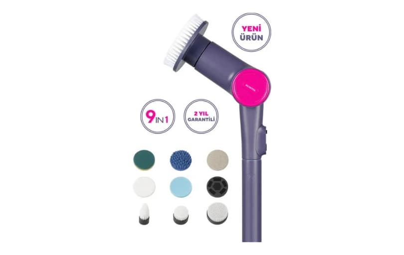 Kumtel 9in1 Şarjlı Çok Amaçlı Temizlik Fırçası Seti 749tl