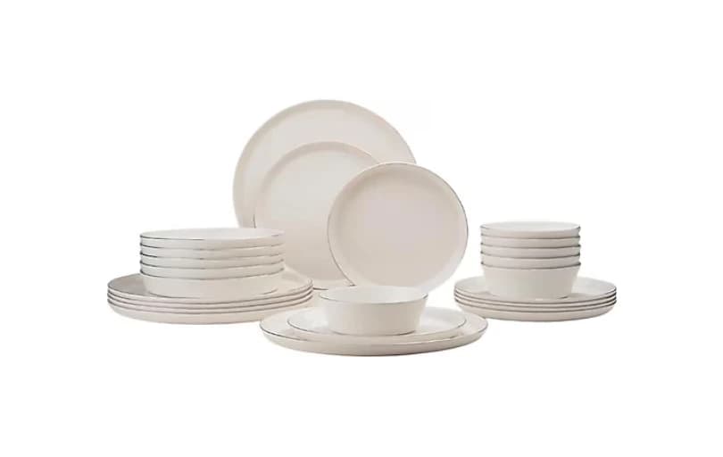 Kütahya Porselen Bone V-form Platin Fileli 24 Parça 6 Kişilik Yemek Takımı 3.090tl