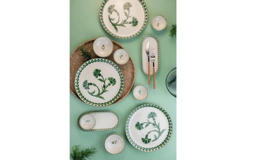 Kütahya Porselen Ottoman Elegance Yeşil 14 Parça 6 Kişilik Kahvaltı Takımı 969tl (6 Ayın En Düşük Fiyatı)