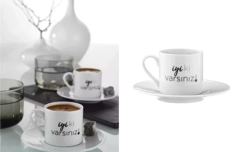 Kütahya Porselen Rüya 4 Parça Kahve Fincan Takımı 184 TL (Kargo Bedava)