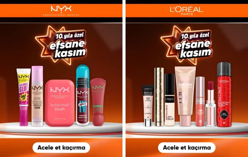 L'Oréal'de 1200TL'ye 300TL İndirim!