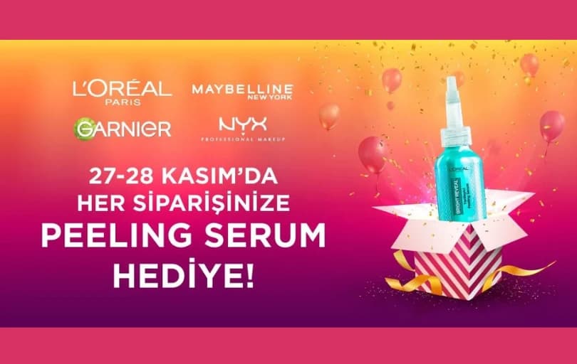 L'Oréal'de Her Alışverişe Peeling Serum Hediye