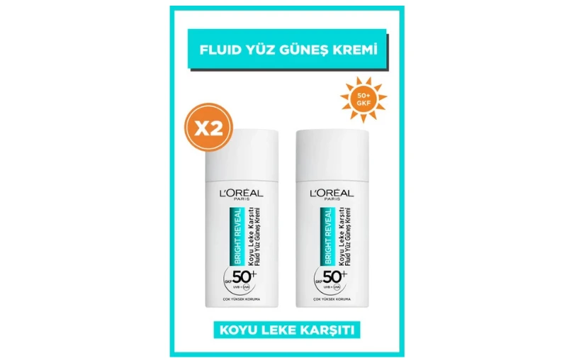 L'oreal Paris Bright Reveal Koyu Leke Karşıtı 50 Ml 2 Adet 50 Faktör Güneş Kremi 265tl (6 Ayın En Düşük Fiyatı)
