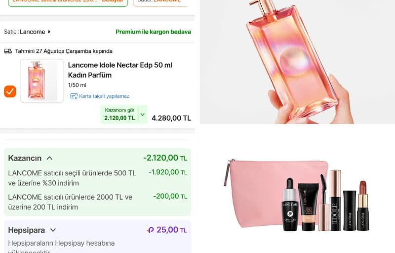 Lancome %30 İndirim ve Ek 200 TL İndirim Kuponu