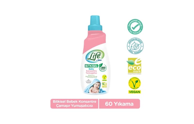 Life By Fakir Vegan Bitkisel Konsantre Bebek Çamaşır Yumuşatıcısı 1500 Ml 89 TL