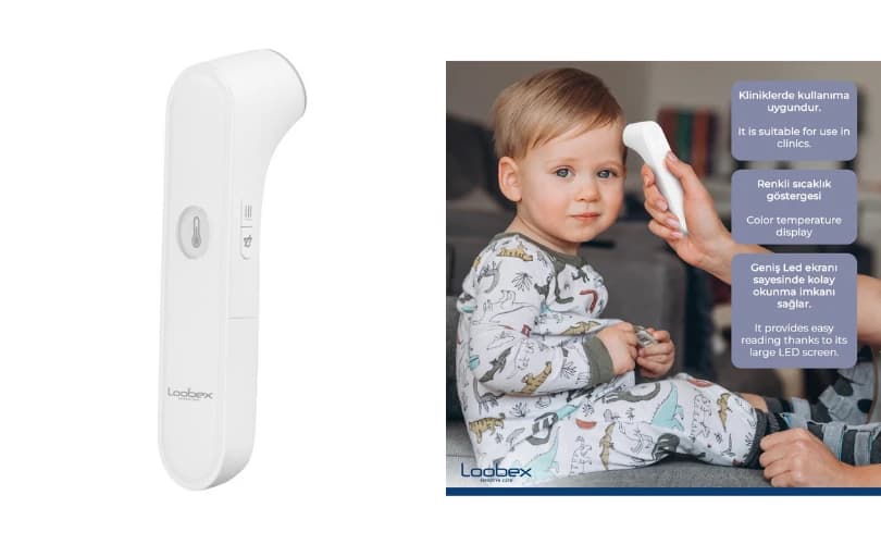 Loobex Led Temassız Ateş Ölçer ( Fda Onaylı ) Sepette Kuponla 699₺