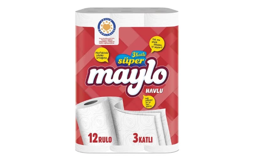 Maylo 3 Katlı 12'Li Kağıt Havlu 115 TL (5 Adet Alımda 95 TL)