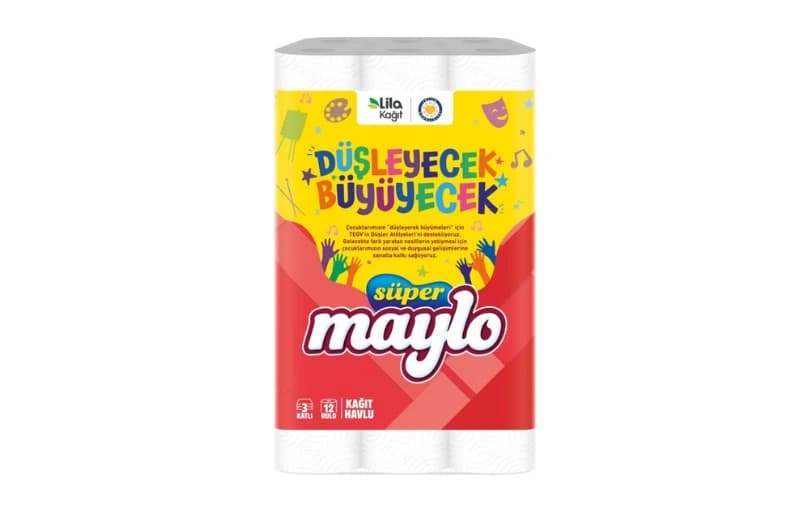 Maylo 3 Katlı 12'Li Kağıt Havlu 136 TL (5 Adet Alımda 103 TL)