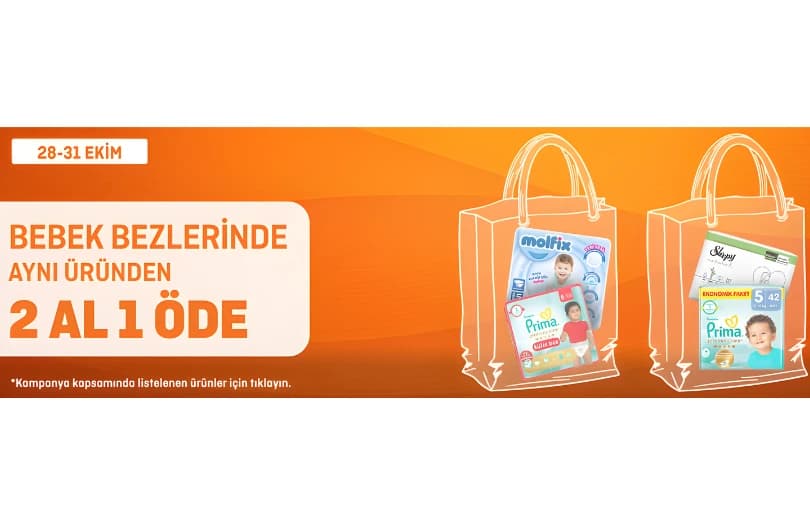 Migros – Bebek Bezlerinde 2 Al 1 Öde!