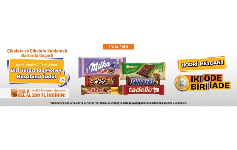 Migros Çi̇kolarda 2 Al 1 Öde