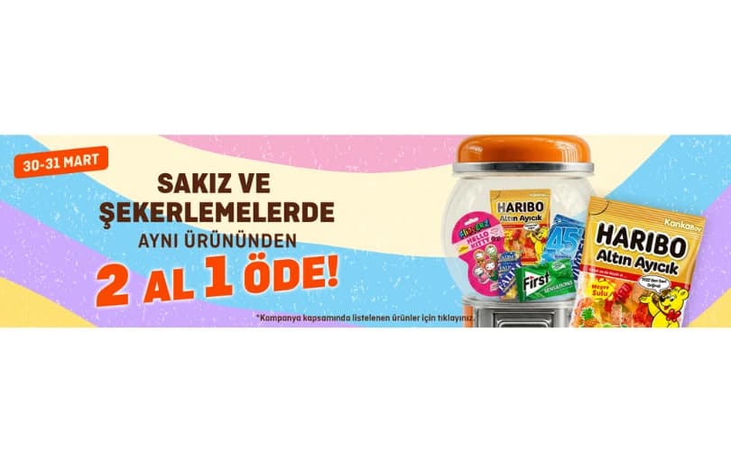 Migros Sakız Ve Şekerlemelerde 2 Al 1 Öde