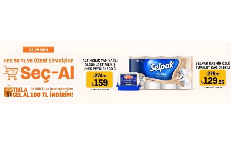 Migros’ta 50 TL Üzeri Alışverişe Seç-Al İndirimi Başladı! (23–29 Ekim)