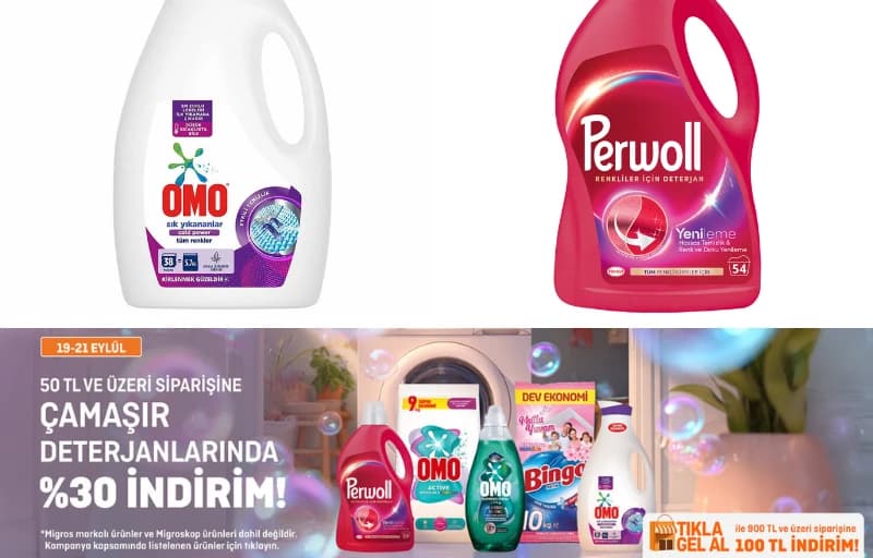 Migros'ta Çamaşır Detarjanlarında %30'a Varan İndirim