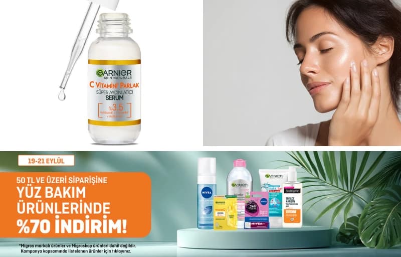 Migros'ta Yüz Bakım Ürünlerinde %70'e Varan İndirim