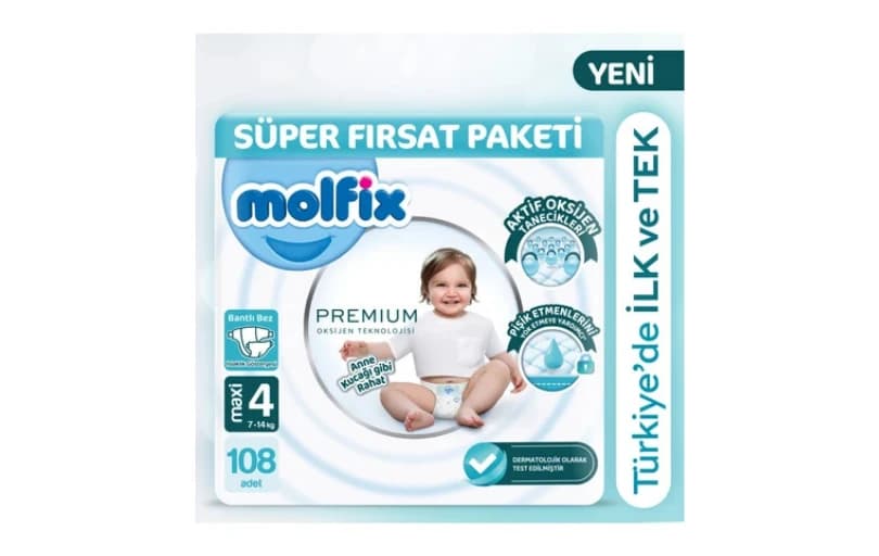 Molfix Premium Süper Fırsat Paketi 4 Beden 108 Adet 639,99 Tl