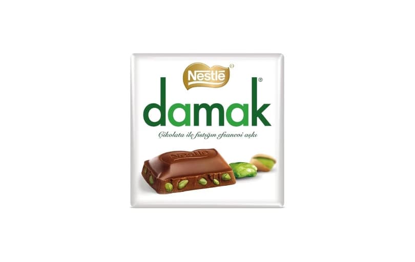 Nestlé Damak Antep Fıstıklı Sütlü Kare Çikolata 60 G, 1 Adet 69tl
