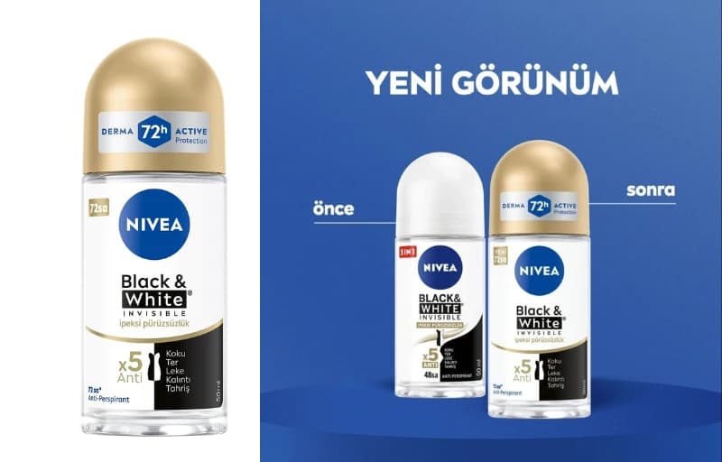 Nivea Kadın Roll On Deodorant Black & White 3 Al 2 Öde (Adet 59 TL)
